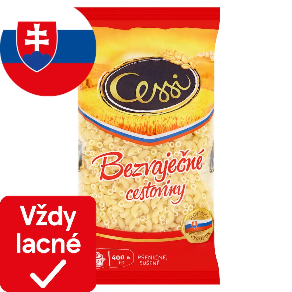 Cessi Bezvaječné cestoviny pšeničné, sušené kolienka malé 400 g