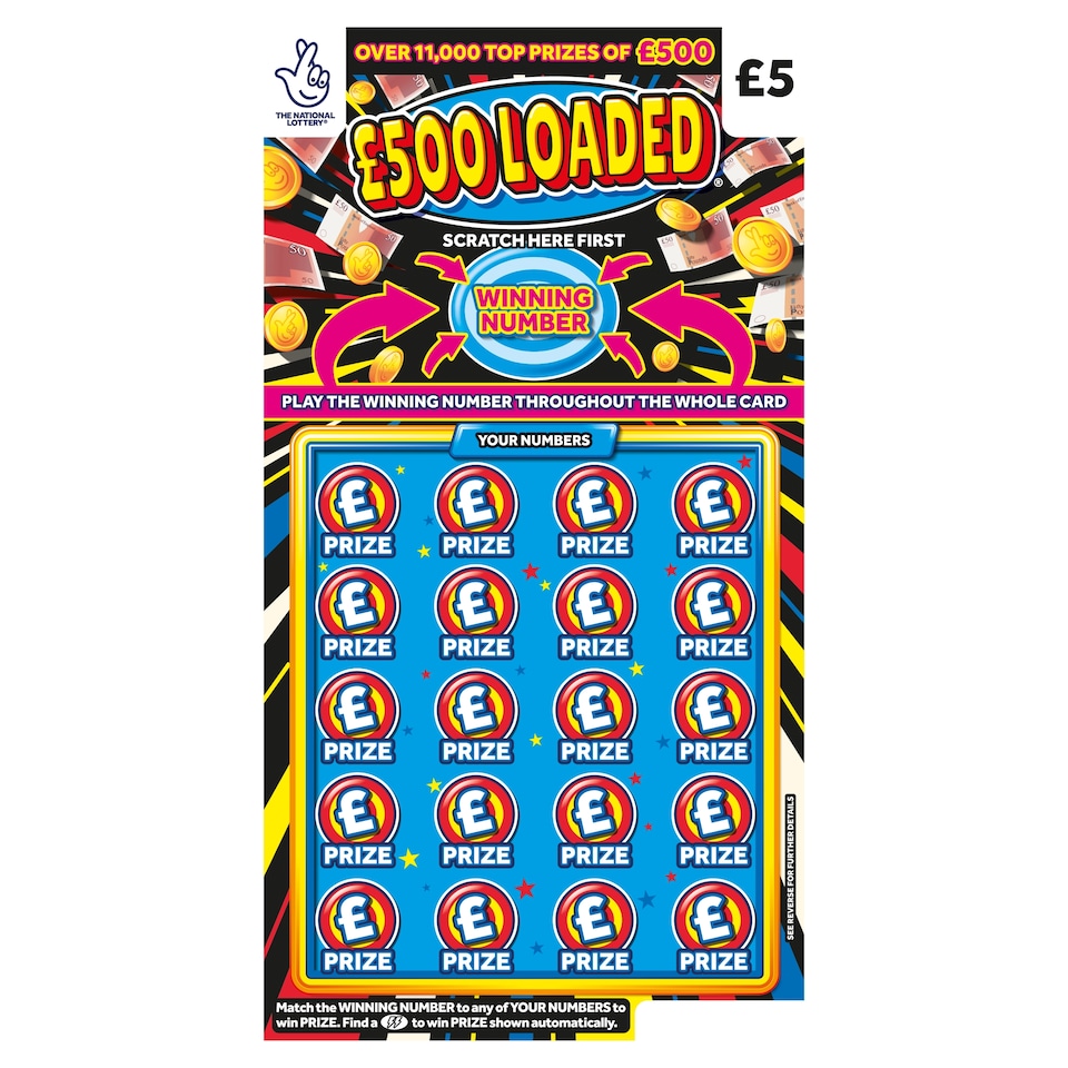 £500 LOADED SCRATCHCARD