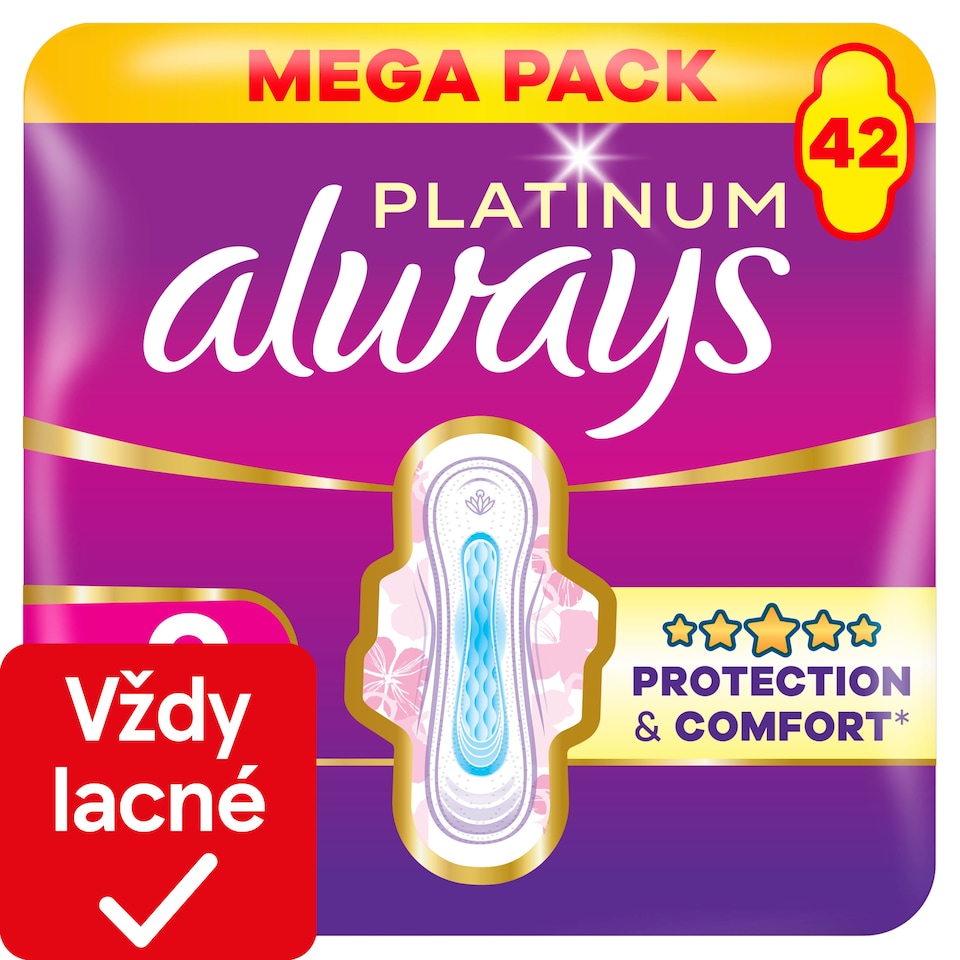 image 1 of Always Platinum Sanitary Towels Super (Size 2) 42 Pads