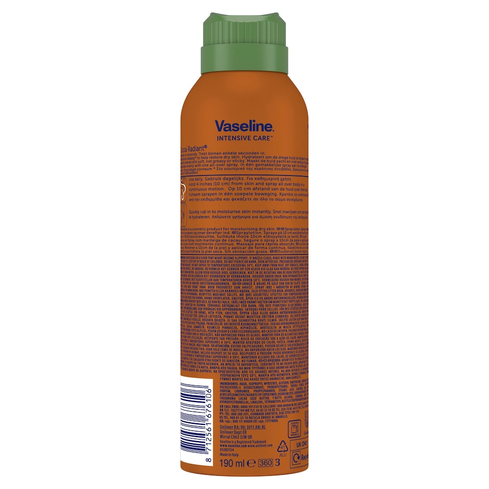 image 1 of Vaseline Cocoa Radiant Spray & Go 190ml 