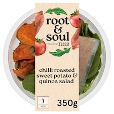 Root & Soul Chilli Roasted Sweet Potato & Quinoa Salad 350g 