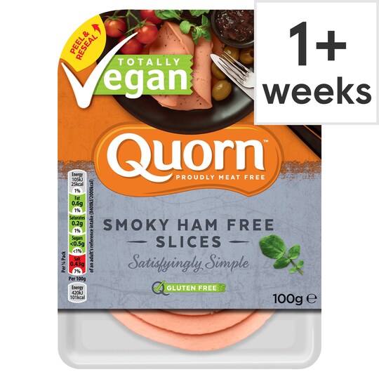 Quorn Vegan Smoky Ham Free Slice 100G Tesco Groceries