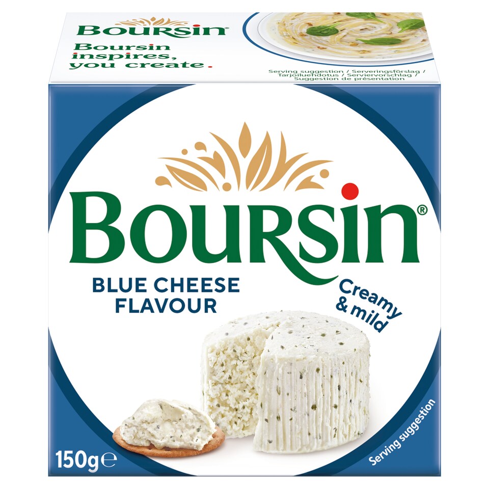image 1 of Boursin Blue Flavour Soft French Cream Cheese 150g