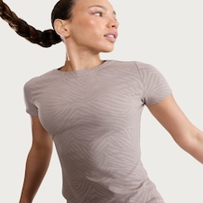 F&F Active EVERYHOUR Zebra Print T-Shirt in Brown