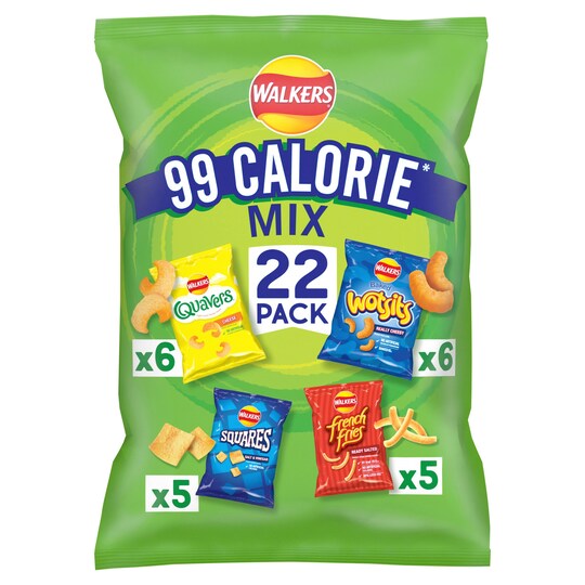 Walkers 99 Calorie Mix Snacks 22 Pack 395G Tesco Groceries