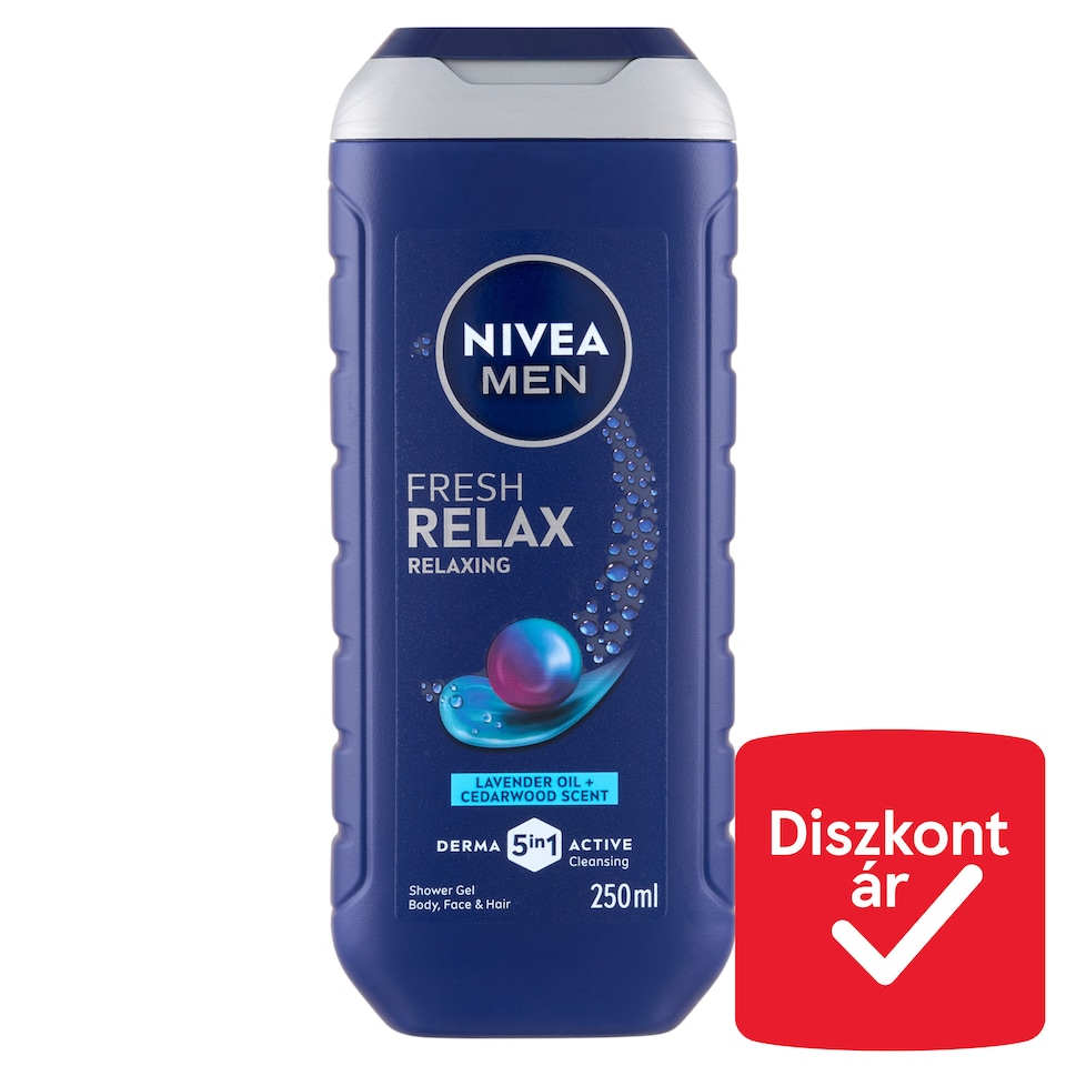 NIVEA MEN Fresh Relax tusfürdő testre, arcra, hajra 250 ml  1. kép