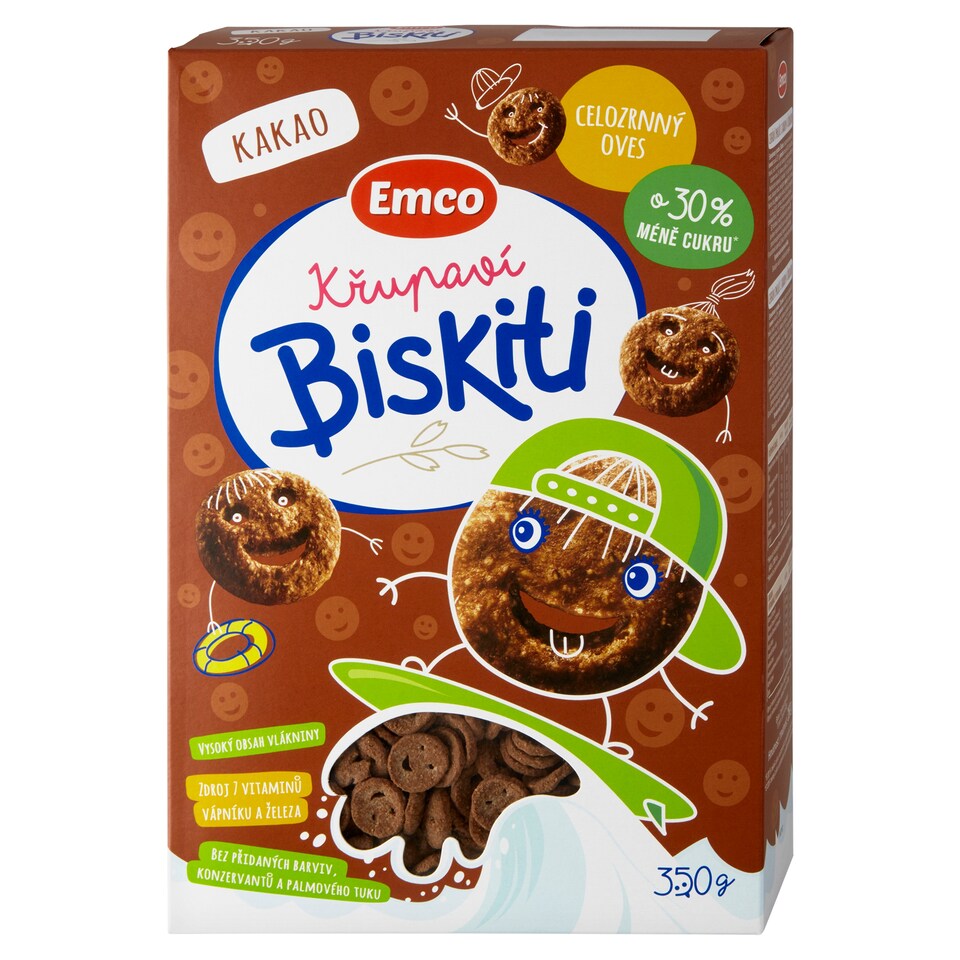 Obrázek 1 pro produkt Emco Křupaví biskiti kakao 350g