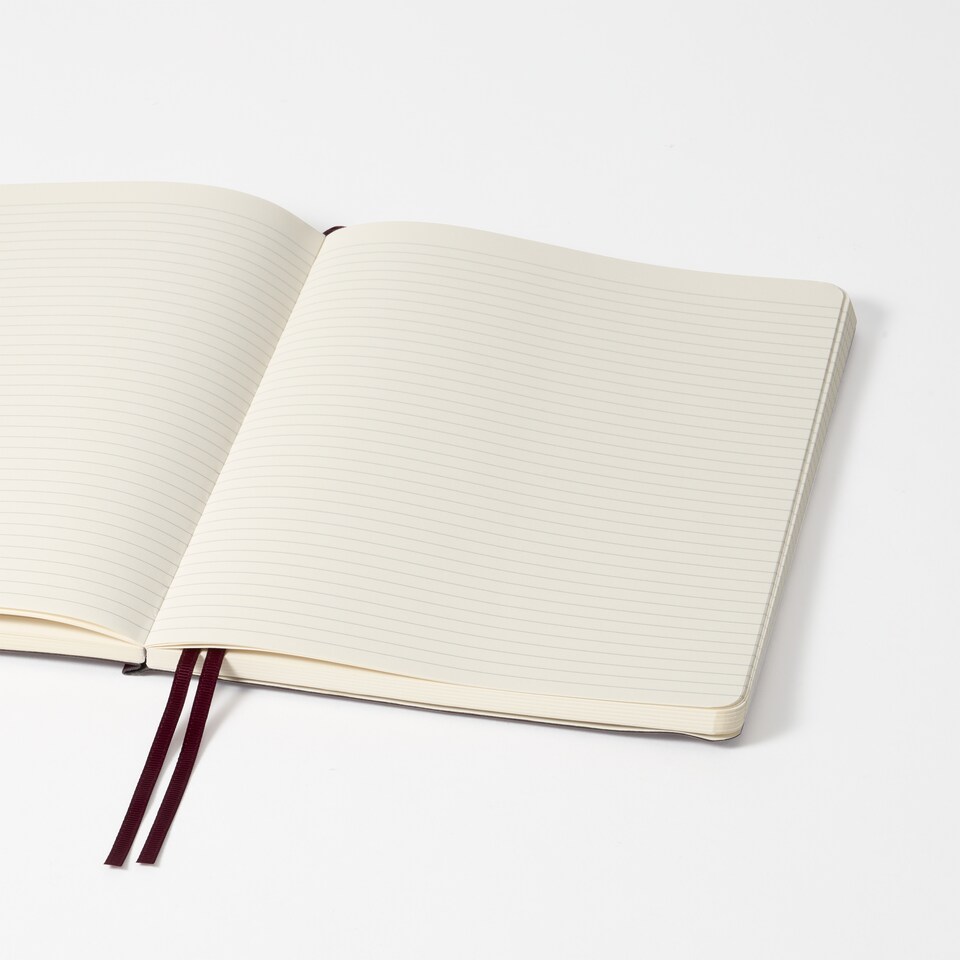 image 1 of Agenzio Soft Touch Large Ruled Notebook Beetroot