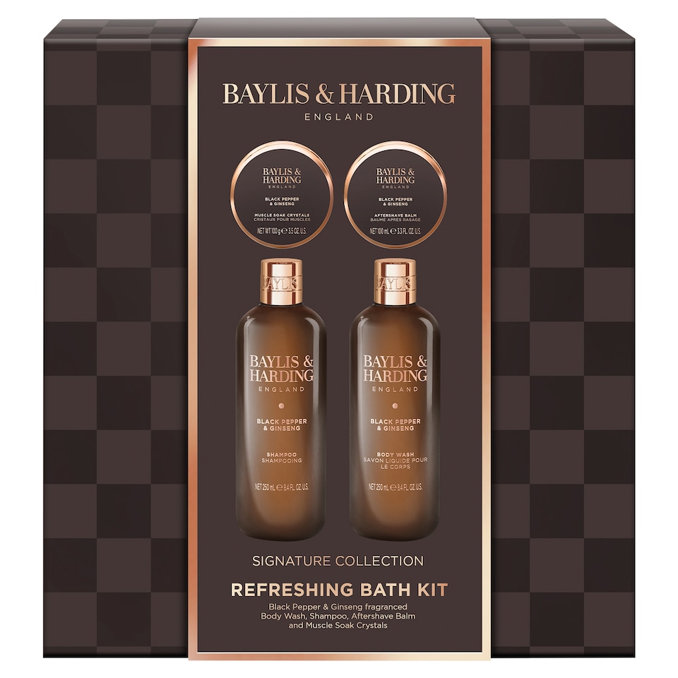 image 1 of Baylis & Harding Black Pepper & Ginseng Men's Luxury Bath Kit Gift Set