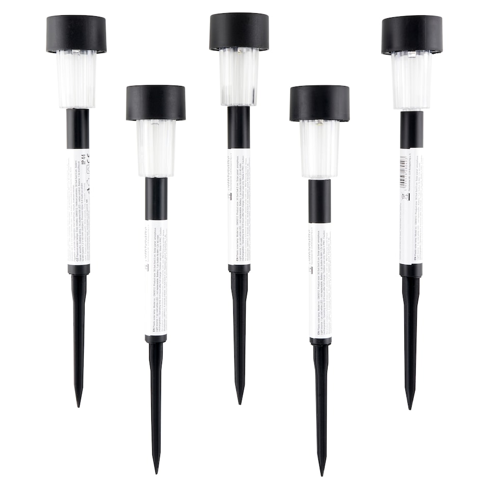 image 1 of Garden meister Plastic Garden LED Solar Lamp 5 pcs