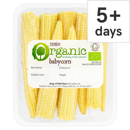Tesco Organic Baby Corn 125G Tesco Groceries