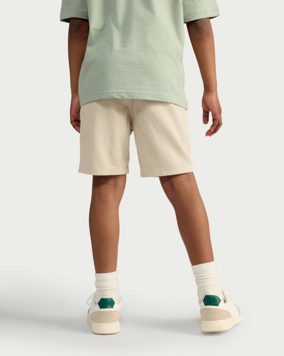 image 1 of F&F Boys Cotton Rich Drawstring Shorts in Stone