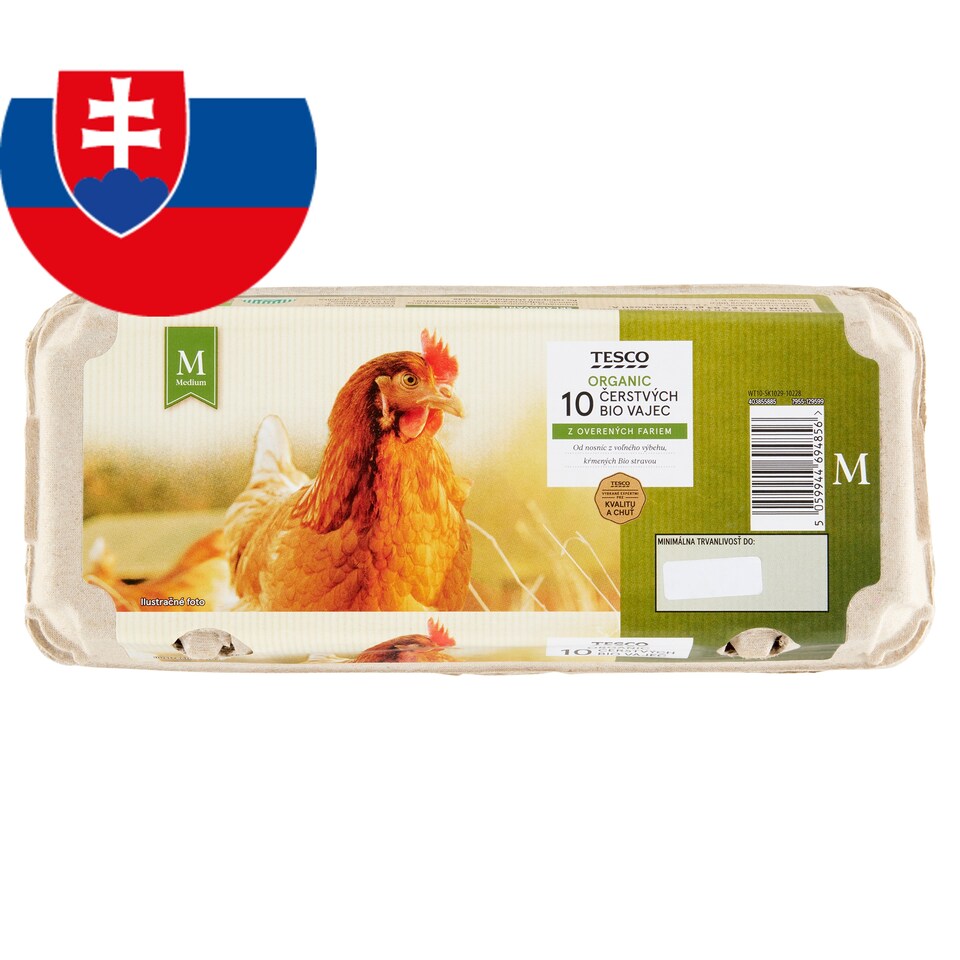 Tesco Čerstvé bio vajcia M 10 ks