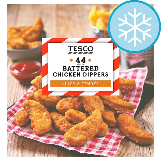 Tesco 44 Battered Chicken Dippers 1Kg Tesco Groceries