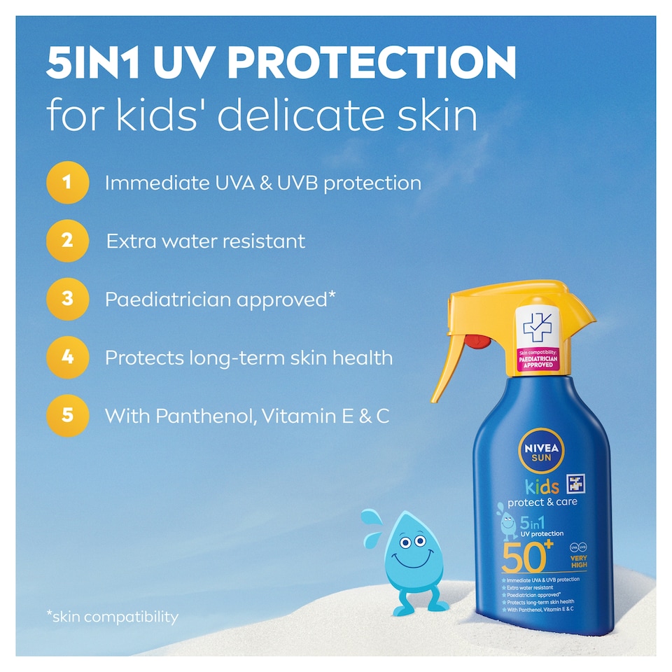 image 1 of NIVEA SUN Kids Protect & Care Sun Cream Trigger Spray SPF50 250ml