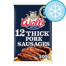 Walls Thick Pork Sausages 12 Pack 500g