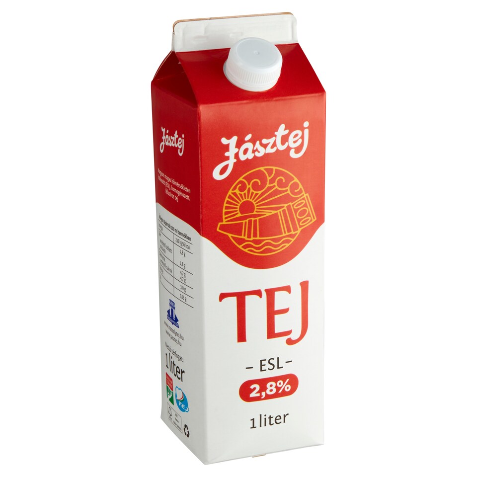 Jásztej ESL félzsíros tej 2,8% 1 l
