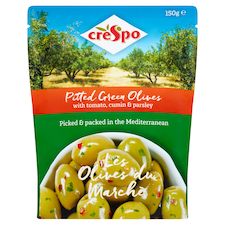 Crespo Pitted Green Olives Tomato Parsley 150G