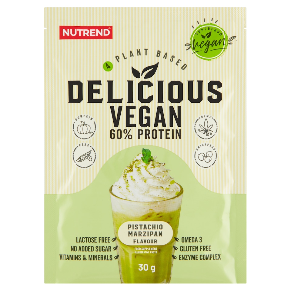 Obrázek 1 pro produkt Nutrend Delicious Vegan Protein příchuť pistácie + marcipán 30g