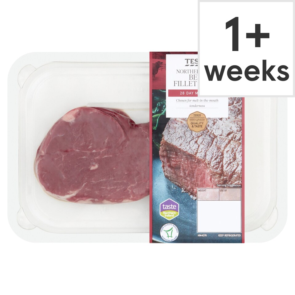 Tesco Northern Irish Beef Fillet Steak 170g Tesco Groceries
