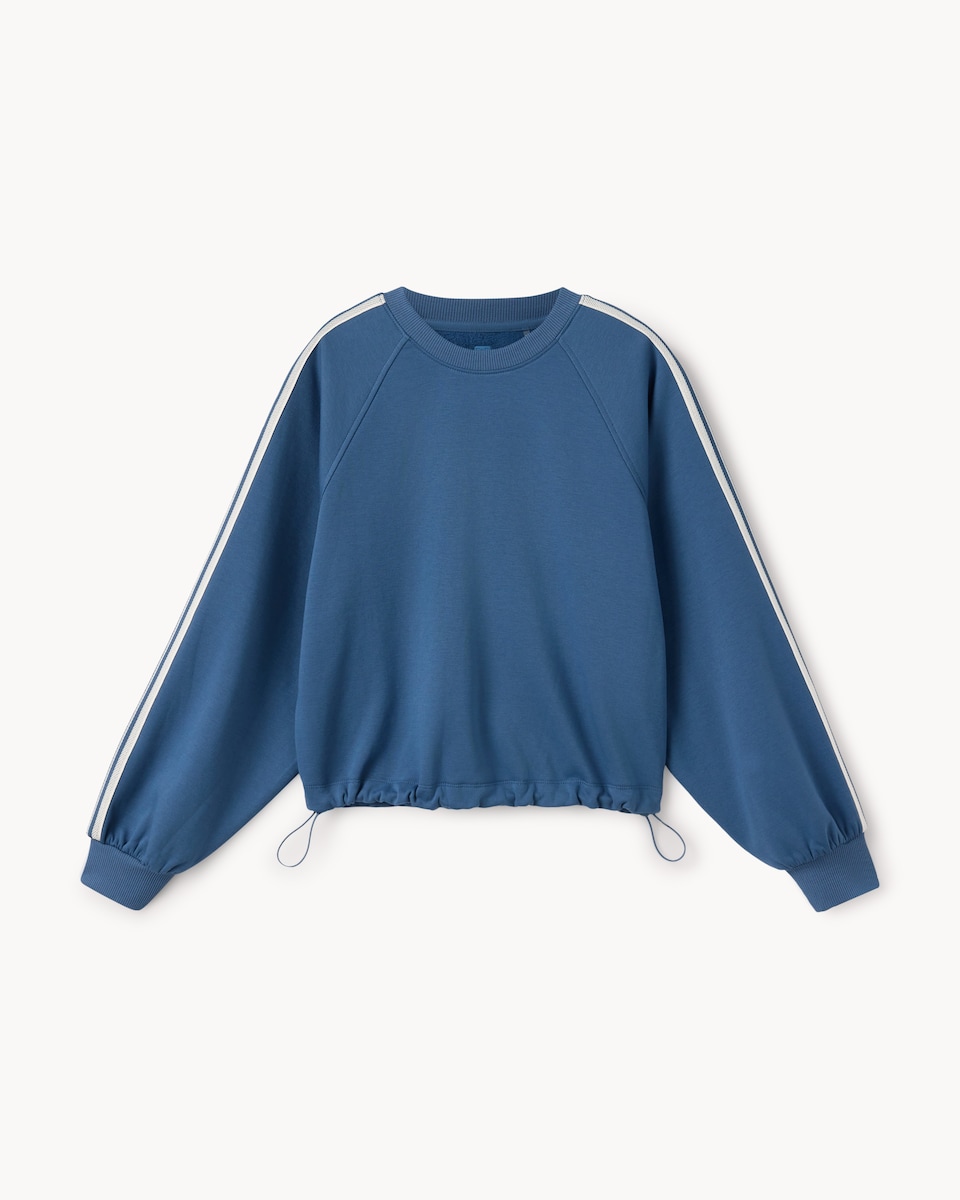 image 1 of F&F Active Side Stripe Sweatshirt in Blue