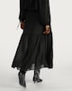 image 4 of F&F Tiered Midi Skirt in Black