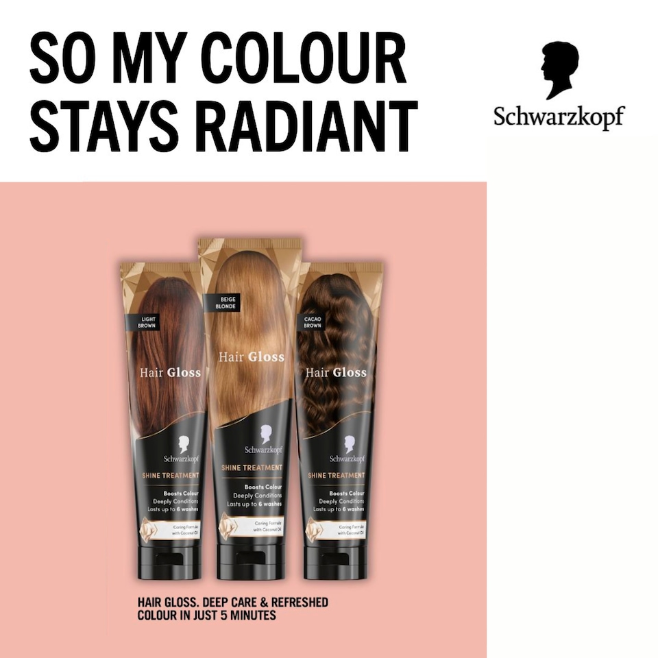 image 1 of Schwarzkopf Hair Gloss Shine Treatment Cacao Brown 150ml