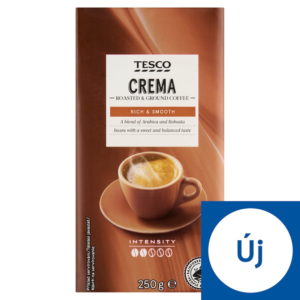 Tesco Crema pörkölt, őrölt kávé 250 g