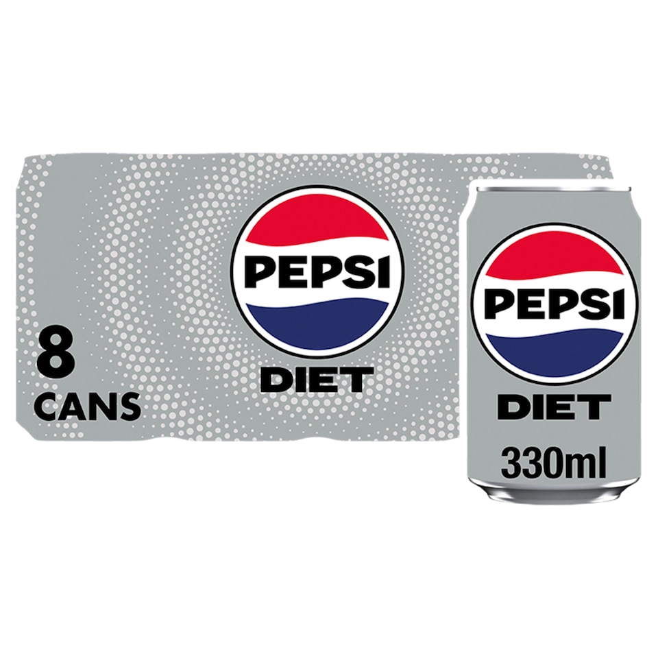 image 1 of Diet Pepsi Cola Cans 8x330ml