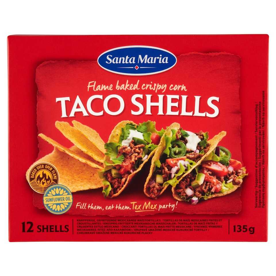 image 1 of Santa Maria Flame Baked Crispy Corn Taco Shells 12 pcs 135 g