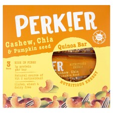PERKIER QUINOA BAR CASHEW CHIA & PUMPKIN 3X35G