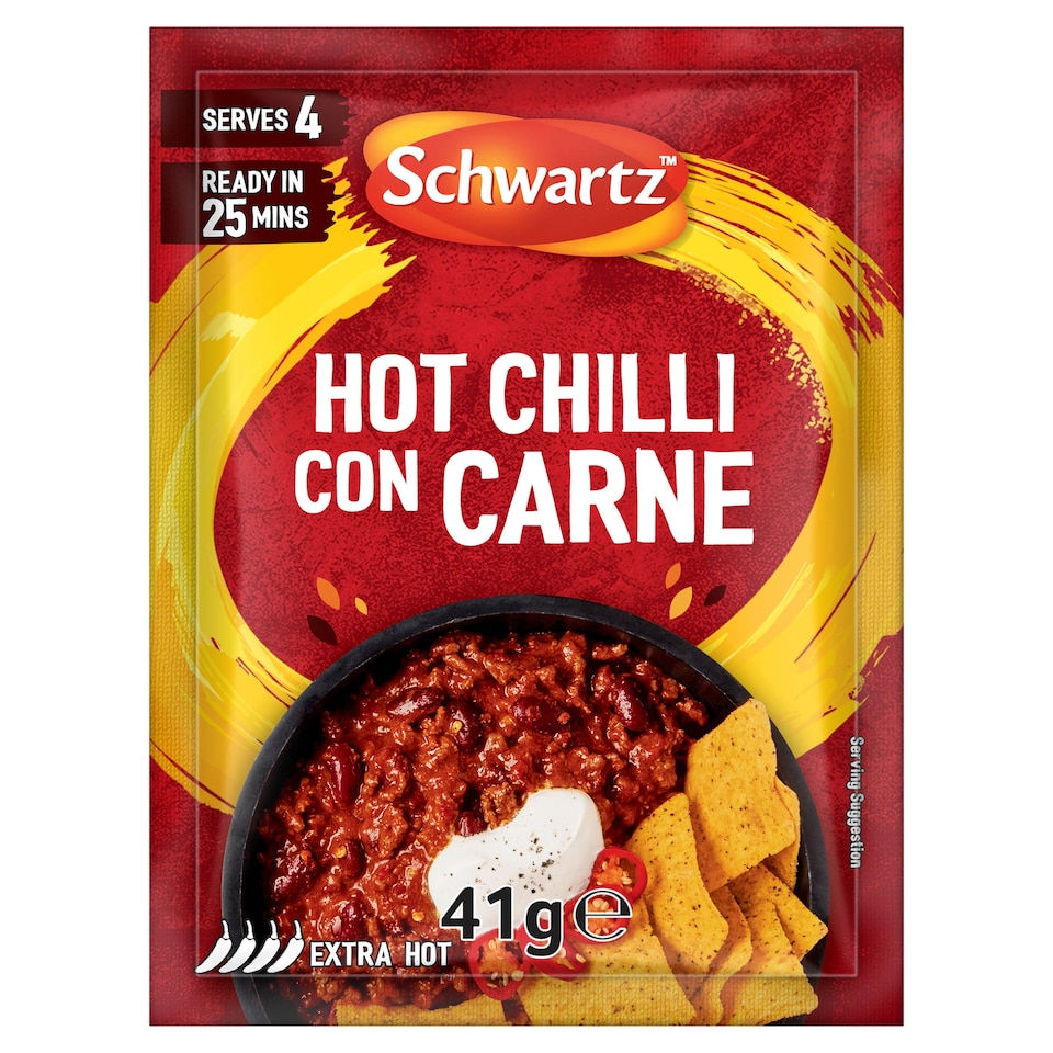image 1 of Schwartz Hot Chilli Con Carne Recipe Mix 41g 