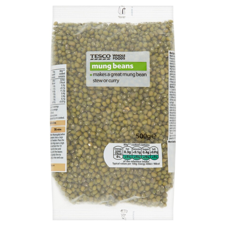 Tesco Wholefood Mung Beans 500G