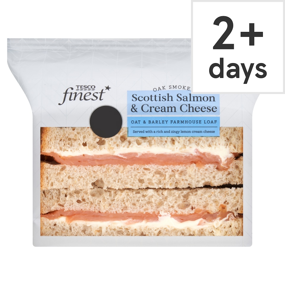 Tesco Finest Smoked Scottish Salmon & Cream Cheese Sandwich