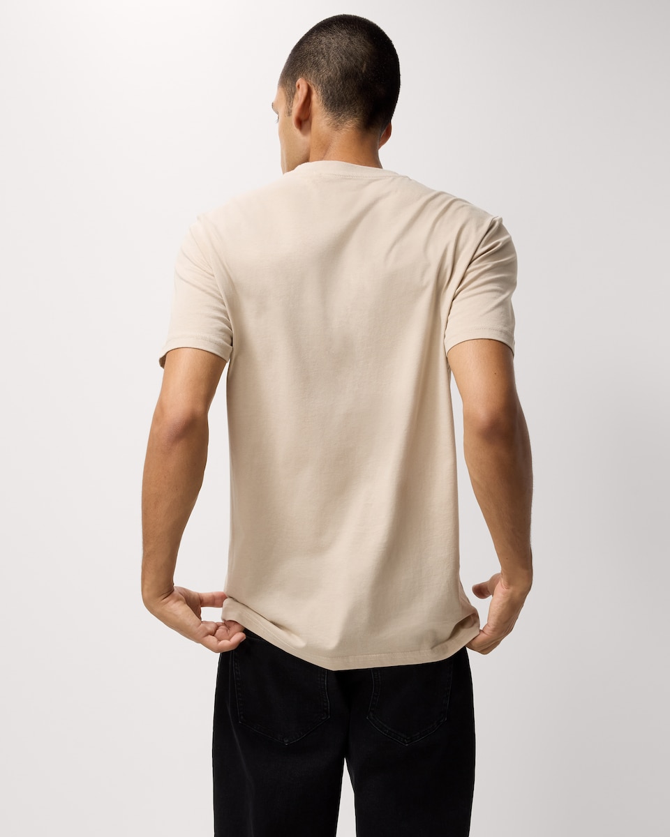 image 1 of F&F Pure Cotton Padel T-Shirt in Stone