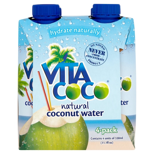 Vita Coco 100 Natural Coconut Water 4 X 330Ml Tesco Groceries
