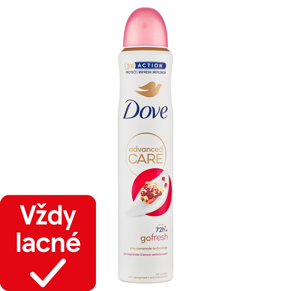image 1 of Dove Advanced Care Go Fresh Pomegranate & Lemon Verbena Scent Antiperspirant Spray 200 ml