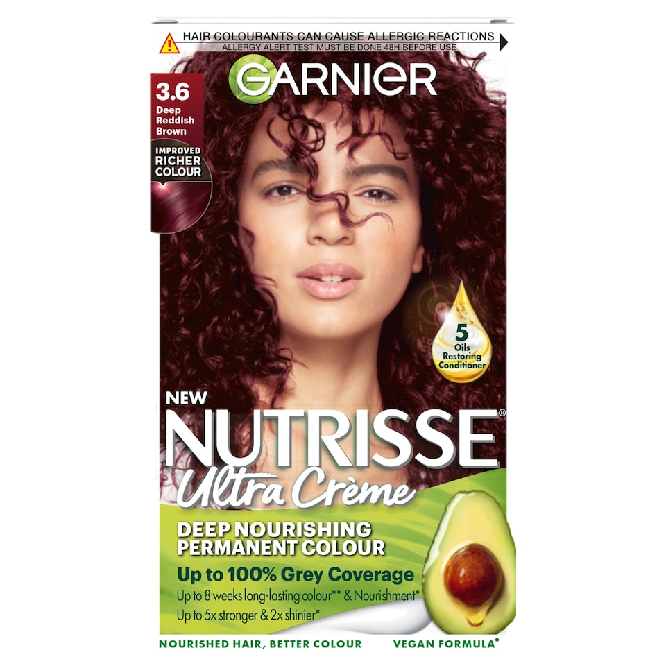 image 1 of Garnier Nutrisse 3.6 Deep Reddish Brown Permanent Hair Dye