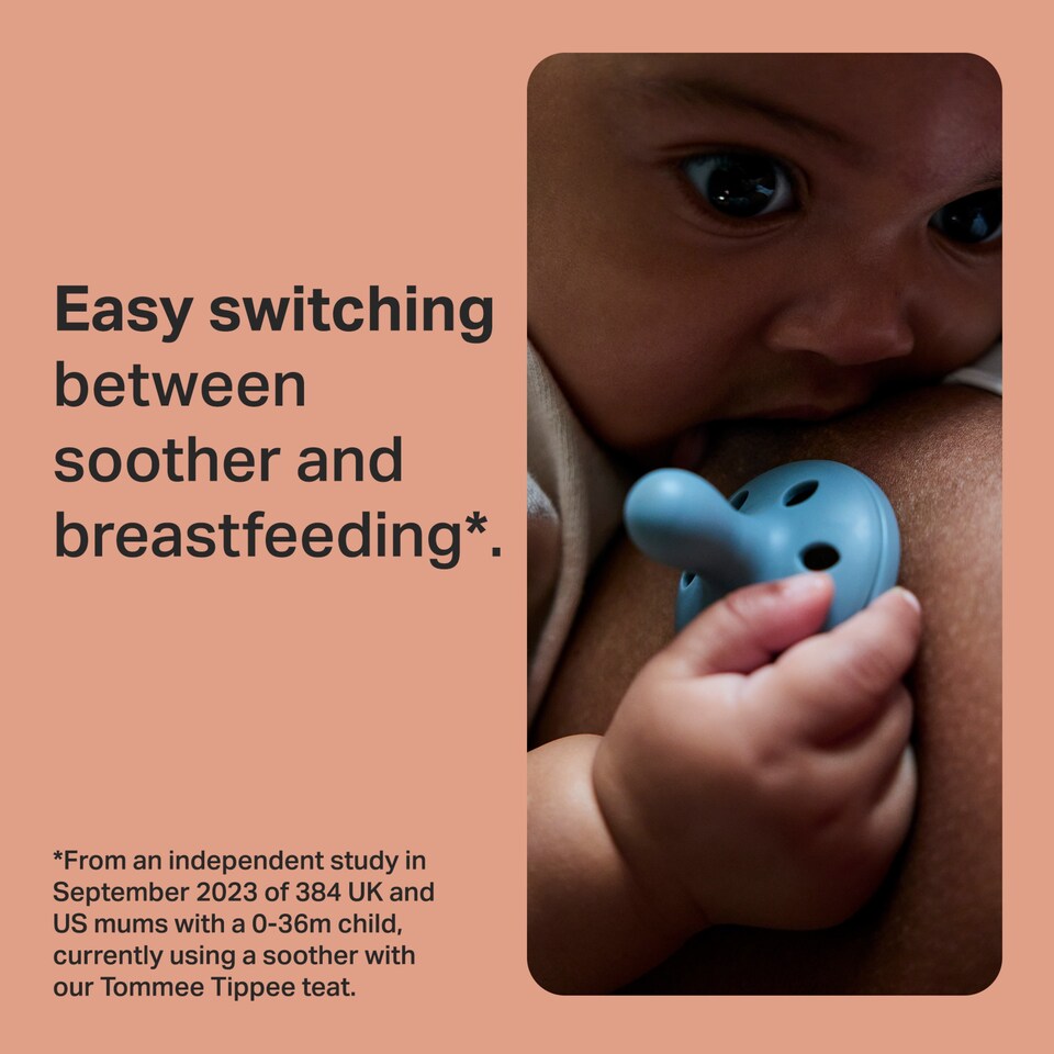 image 1 of Tommee Tippee Breast Like Soothers x2 0-6 Months