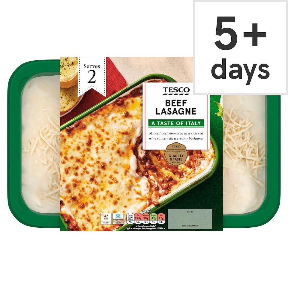 Tesco Beef Lasagne 750G