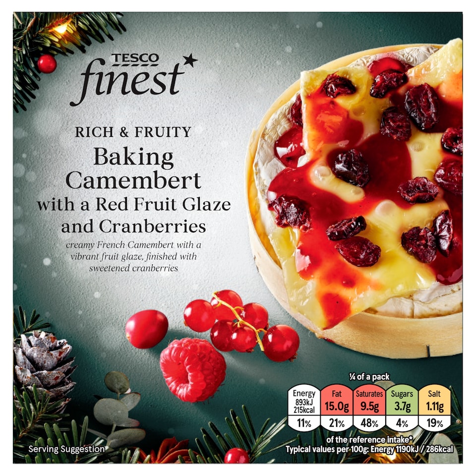 Tesco Finest Baking Camembert with Red Fruits Glaze & Cranberries 300g