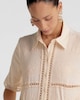 image 2 of The F&F Edit Pure Cotton Embroidered Co-ord Shirt in Cream