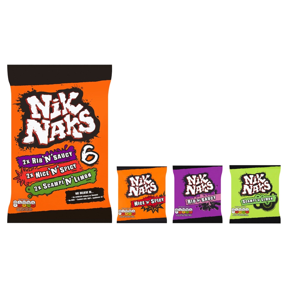 image 1 of Nik Naks Assorted Snacks 6X20g