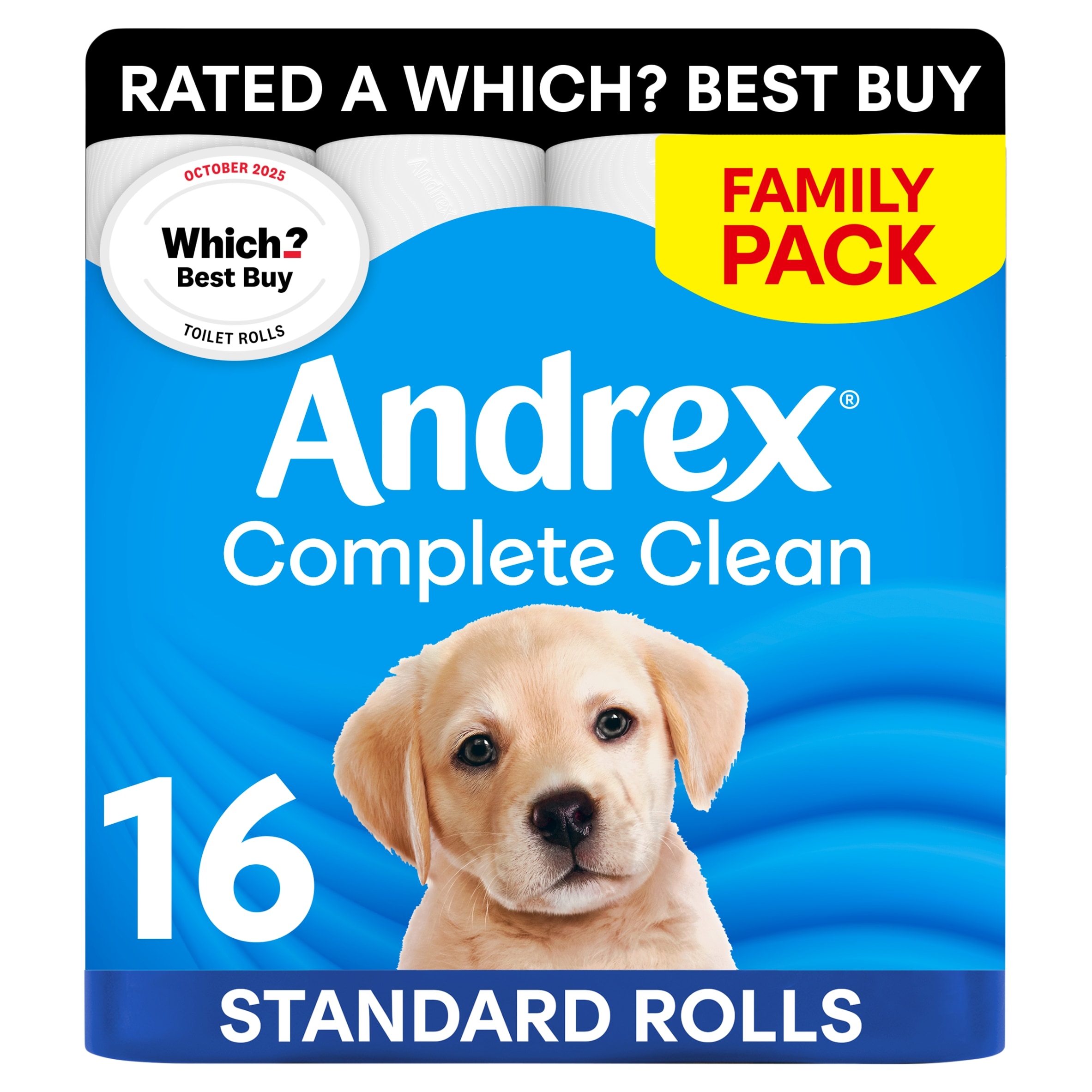Andrex Complete Clean Toilet Tissue Roll 16 Rolls
