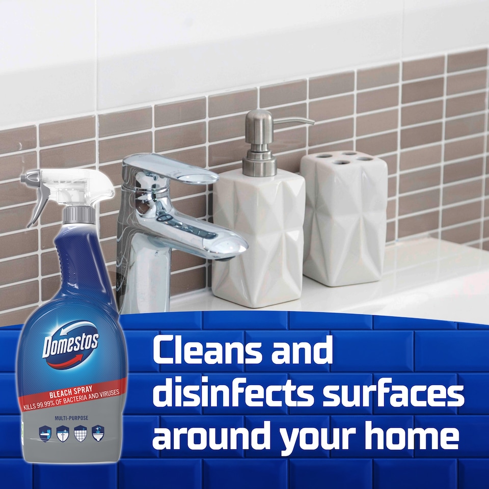 image 1 of Domestos Bleach Spray All Purpose Multi Surface Cleaner 700ml