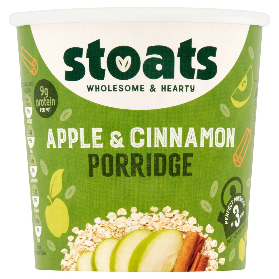 Stoats Apple & Cinnamon Porridge 60G