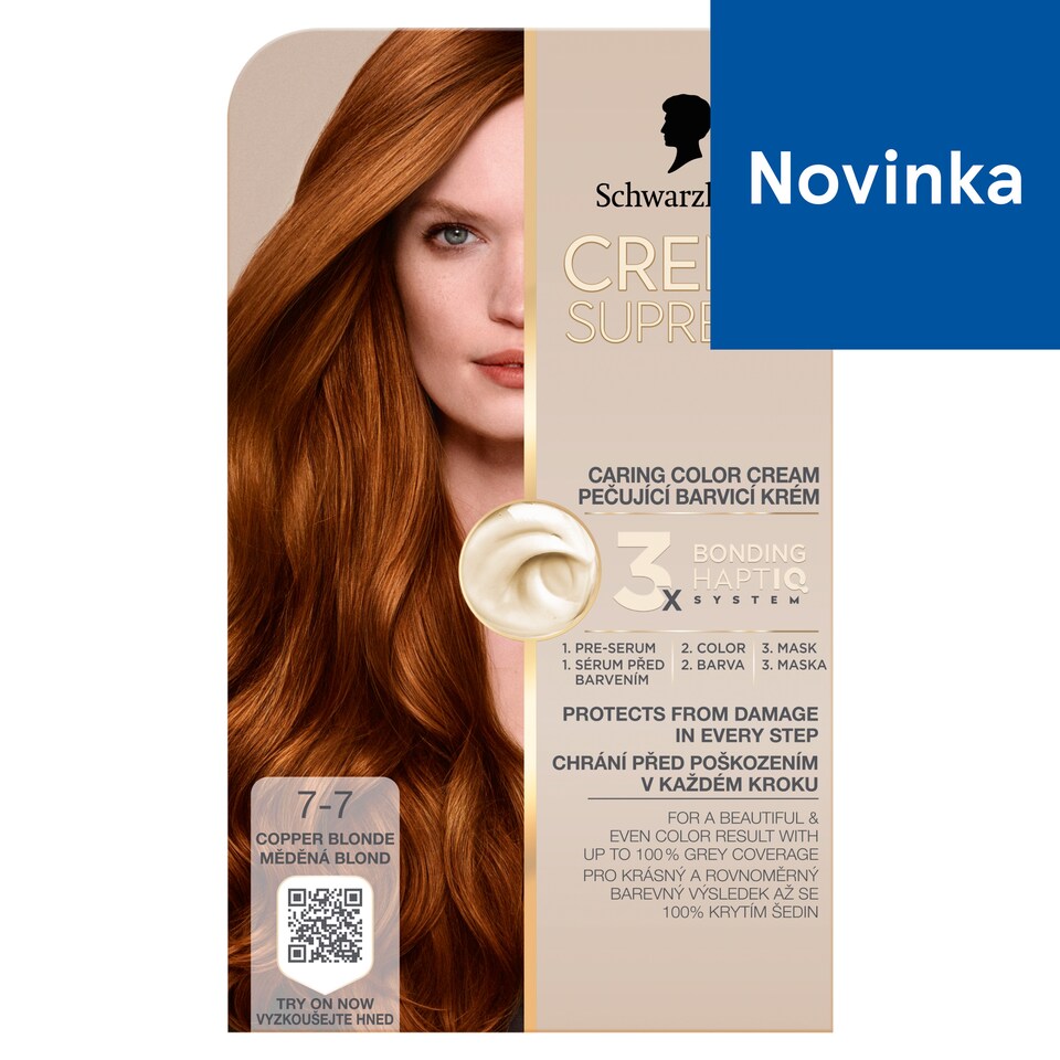 Schwarzkopf Creme Supreme Hair Color 7-7 Copper Blonde