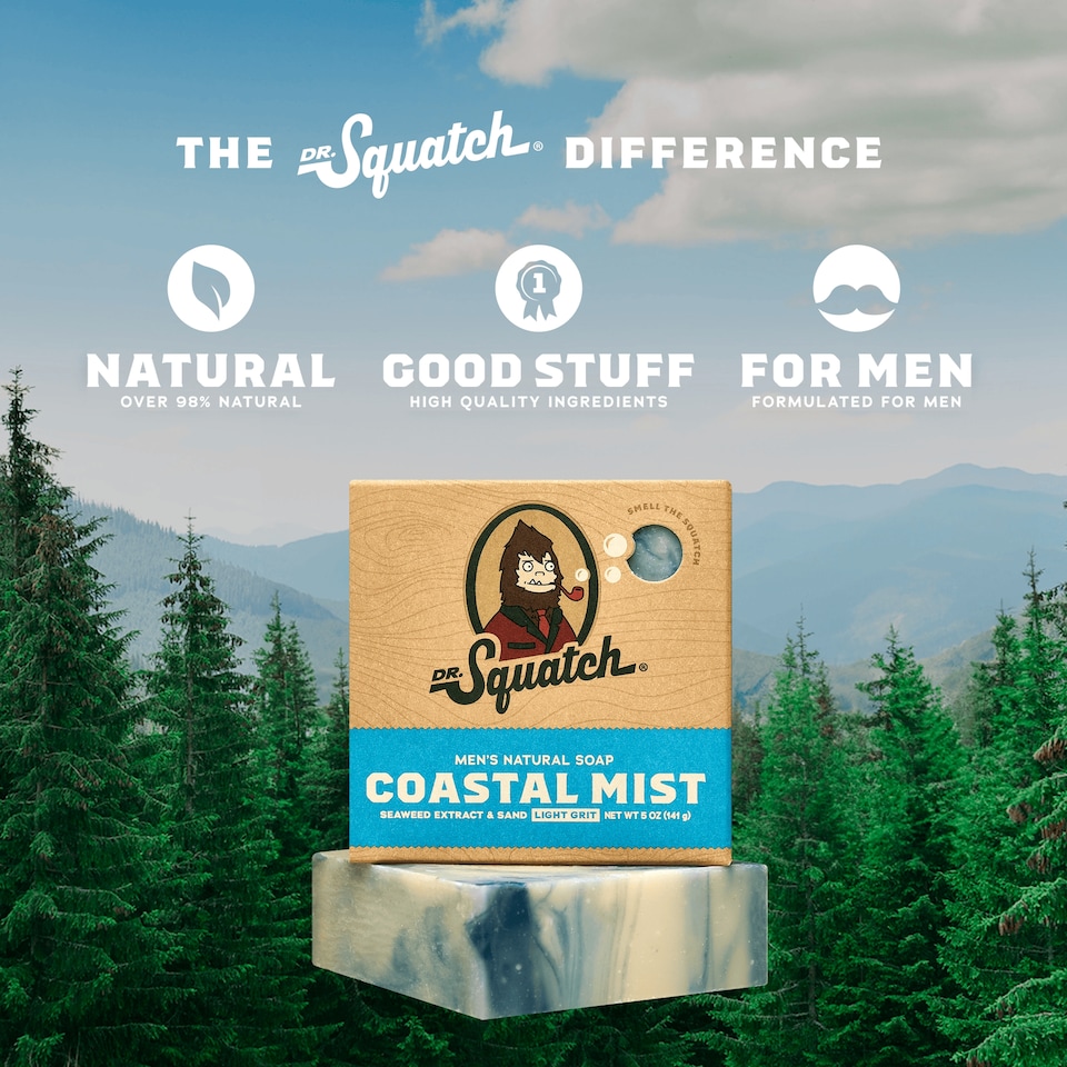 image 1 of DR. Squatch Natural Soap Bar Coastal Mist 141g