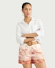 image 1 of The F&F Edit Paisley Print Belted Shorts in Pink