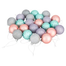 Tesco 24 Pack Glistening Grace Baubles